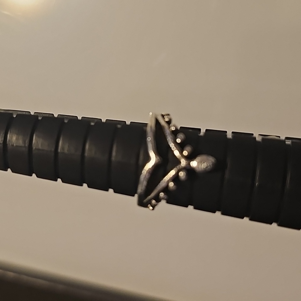 Silver  Tone Geometric Ring